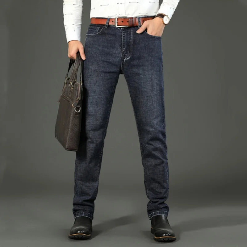 Men's Jeans Fashion Straight Denim Pants Male Classic Casual Jeans Male Plus Size Denim Trousers Ripped Jeans 28-40 Clothing