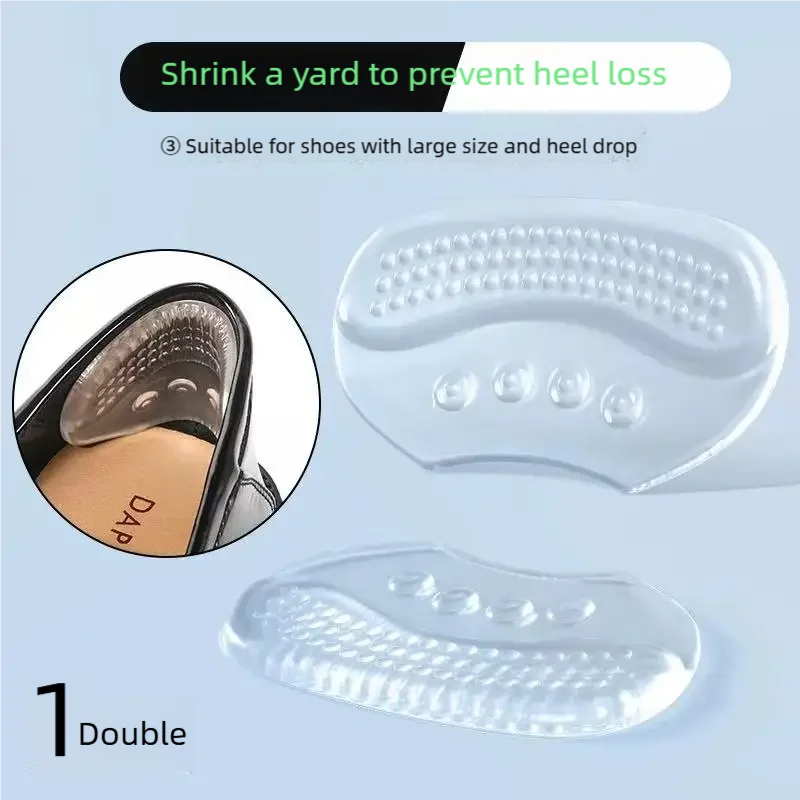 1Pair Heels Grips Silicone Heel Stickers for Women Men Anti Slip Heel Cushions Non-Slip Inserts Pads Foot Heel Care Protector