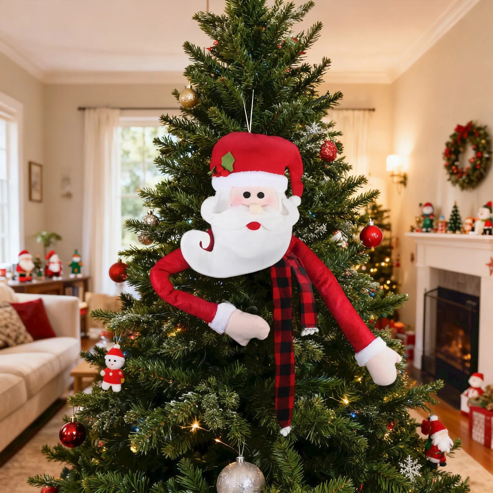 Christmas Decorations Santa Home Christmas Tree Decor Santa Tree Top Christmas Tree Decoration Home Decor Holiday Decoration