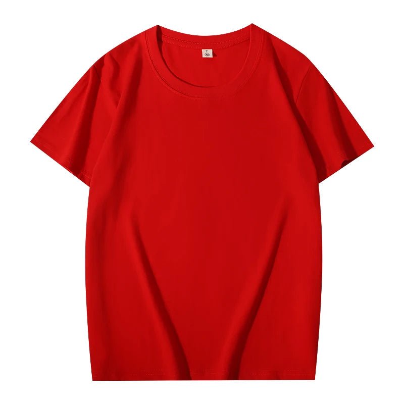 T-shirt Custom Men's And Women's Casual Tops With Printing Logo 100% Cotton Round Neck Short Sleeve T-shirt Embroidery Design