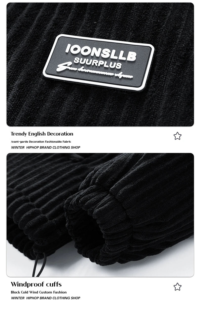 Man Winter Jacket Winter Clothes Man Women's Jackets Men's and Women's Thick Warm Jacket Winter Trendy Collar Workwear Jacket