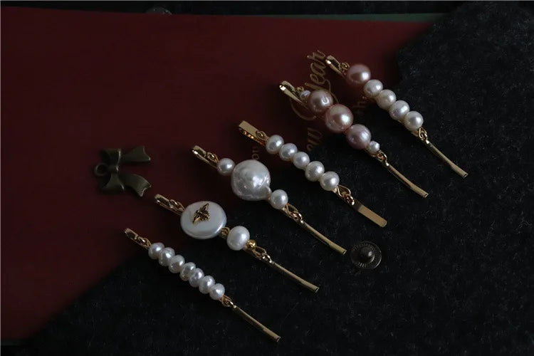 Hair Accessories for Girls Women Hairpins Clips Natural Baroque Freshwater Pearl Elegant Sweet Bridal Ornaments Wedding Gift