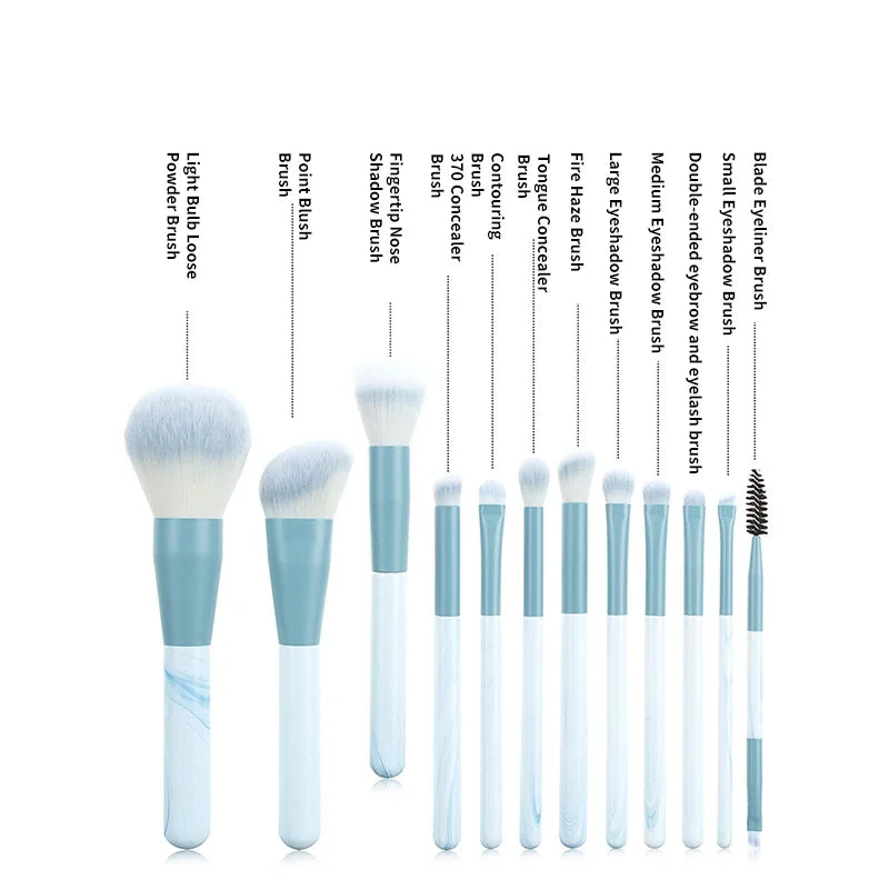 12Pcs Soft Makeup Brushes Set for Cosmetic Beauty Foundation Blush Powder Eyeshadow Concealer Blending Make Up Brush