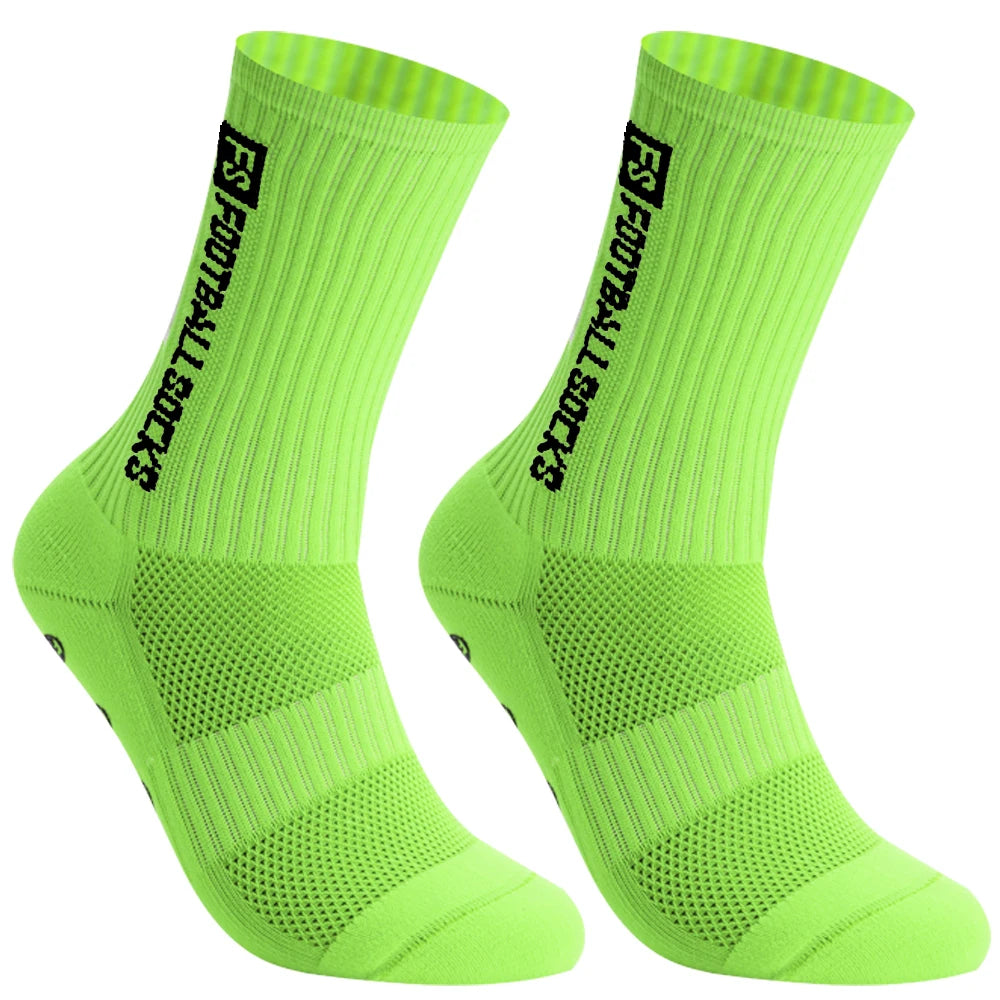 Men Women Sports FS Football Socks Silicone Non-Slip Grip Soccer Socks calcetas antideslizantes de futbol