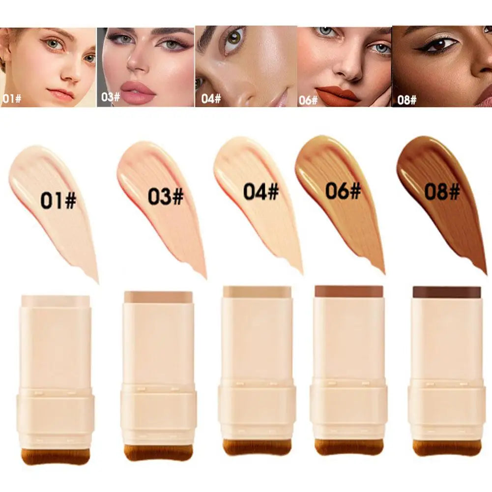 Two In One Double Head Foundation Make-up Stick Facial Foundation Make-up Makeup Matte Concealer Smooth Makeup Tool
