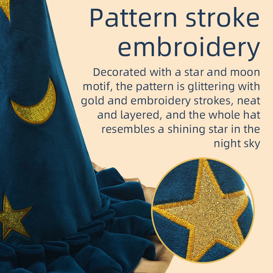 Halloween Woman Witch Hat Costume Hat for Party Coseplay Masquerade Hat Festival Decoration Accessories Halloween Wizard Hat