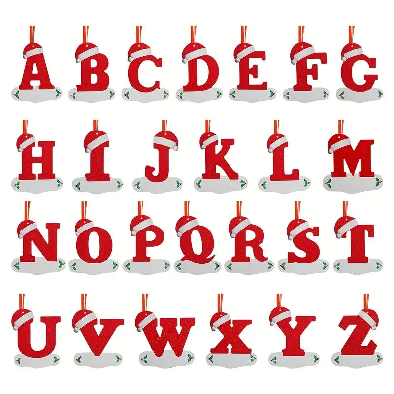 Merry Christmas Decoration Pendant English Alphabet Cristmas Tree Ornaments for Home Decor  Navidad New Year 2026 Gift Accessory