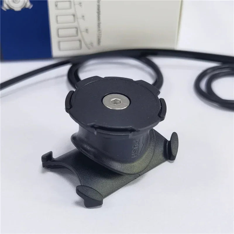 Motorcycle Phone Holder - Shockproof Bike Mount with Adjustable Head for Scooter, MTB, Handlebar/Stem, Easy One-Hand Operation