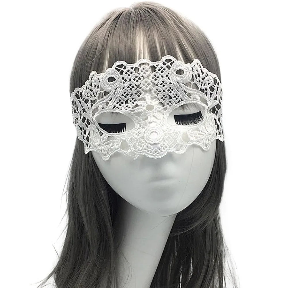 Halloween Makeup Masquerade Sexy Black Lace Mask Party Hollow Half Face Eye Mask Cosplay Prom Props Nightclub Dance Masks