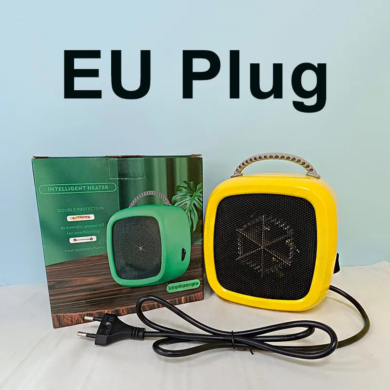 Mini Desktop Fan Heater Button Switch With Handle Household Small Heater Winter Heating Warmer Power Office Dedicated Heater