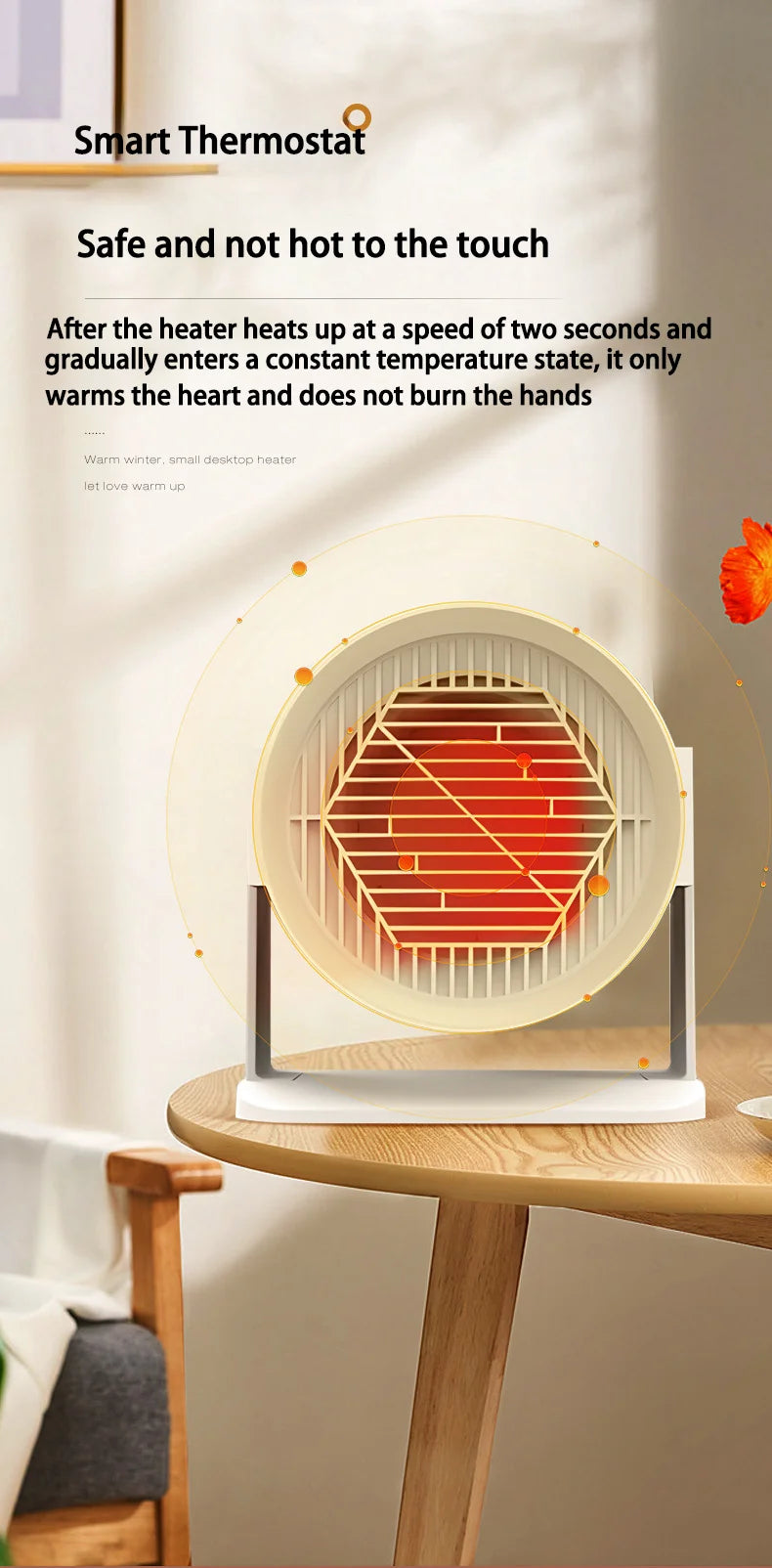 New type of warm air blower, small heater, household energy-saving, energy-saving, foot heating, instant electric heating