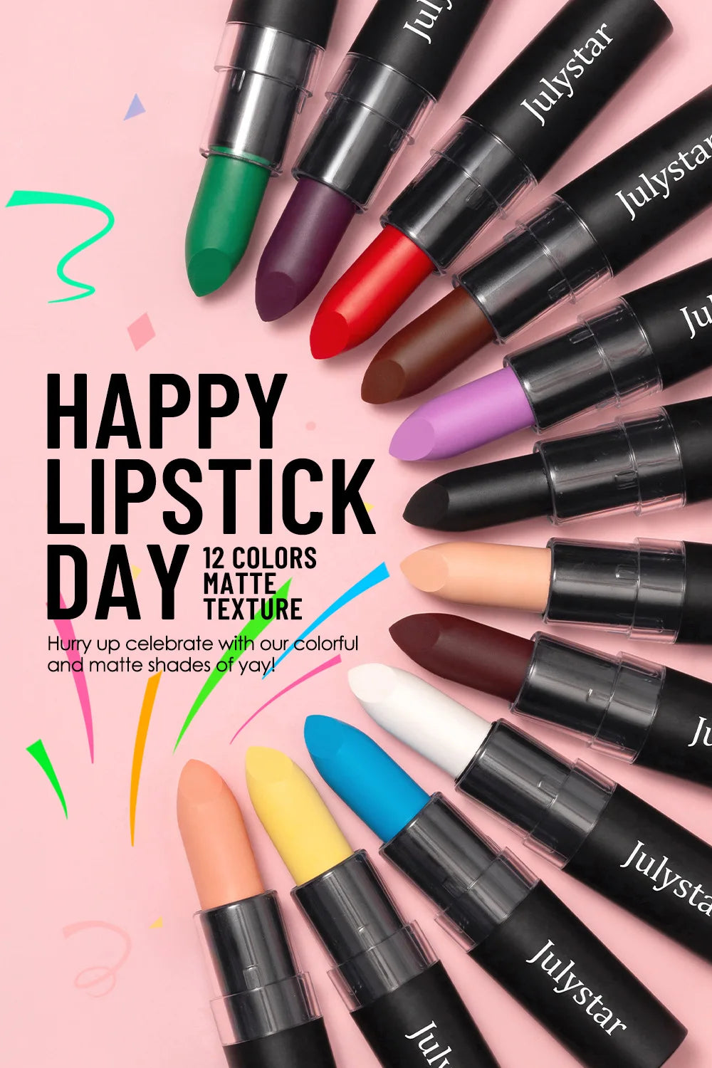 12 Color Halloween Makeup Kit, Face Body Paint & Matte Lipstick, Cruelty Free Lip Palette for Halloween Party Cosplay Costume