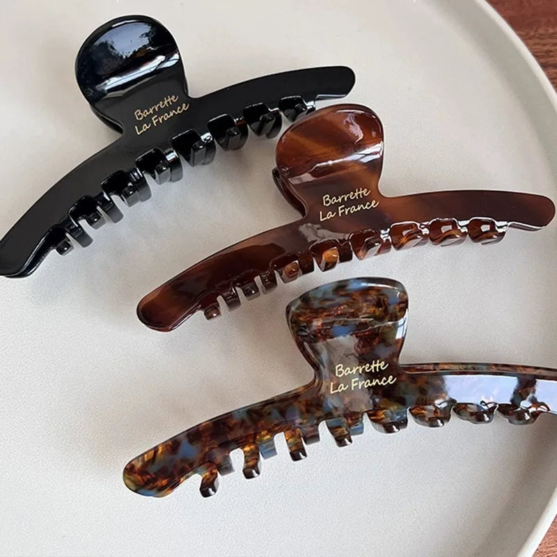 Women Acetate Leopard Hair Claw Hair Claws Chic Barrettes Crab Hairpins Styling Clips Girls Lady Headwear Hair Accessories