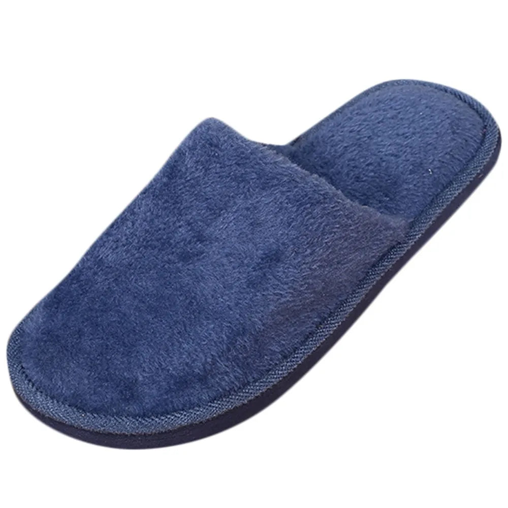 Winter Men Warm Slippers Home Simple Soft Slippers Indoors Comfortable Flat Heel shoes Anti-slip Floor Bedroom Shoes