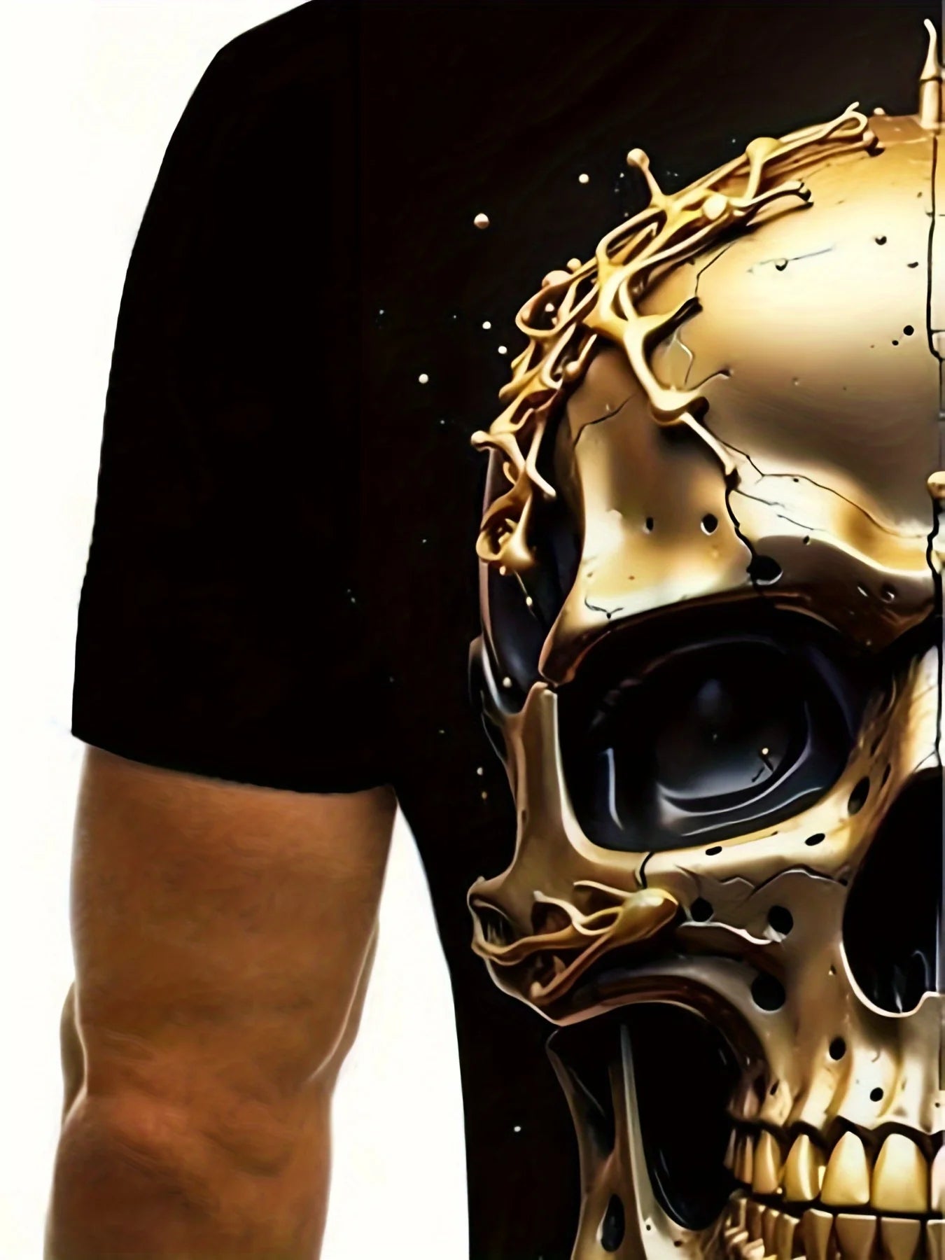 2025 New T-Shirts For Men 3d Skull Print Horror Men's Clothing Street Designer Short Sleeved Loose Oversized T-Shirt Street Tops