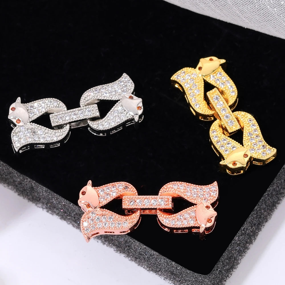 Juya 18K Gold Silver Plated Wedding Decorations Connect Fastener Closure Clasps Accessories For DIY Beads Pearls Jewelry Making