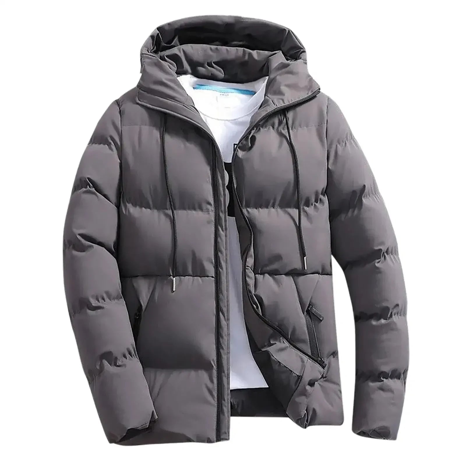 Men's Thick Puffer Hooded Jacket  Casual Warm Parkas Business Outfear Winter FashionTrendy Versatile 2026