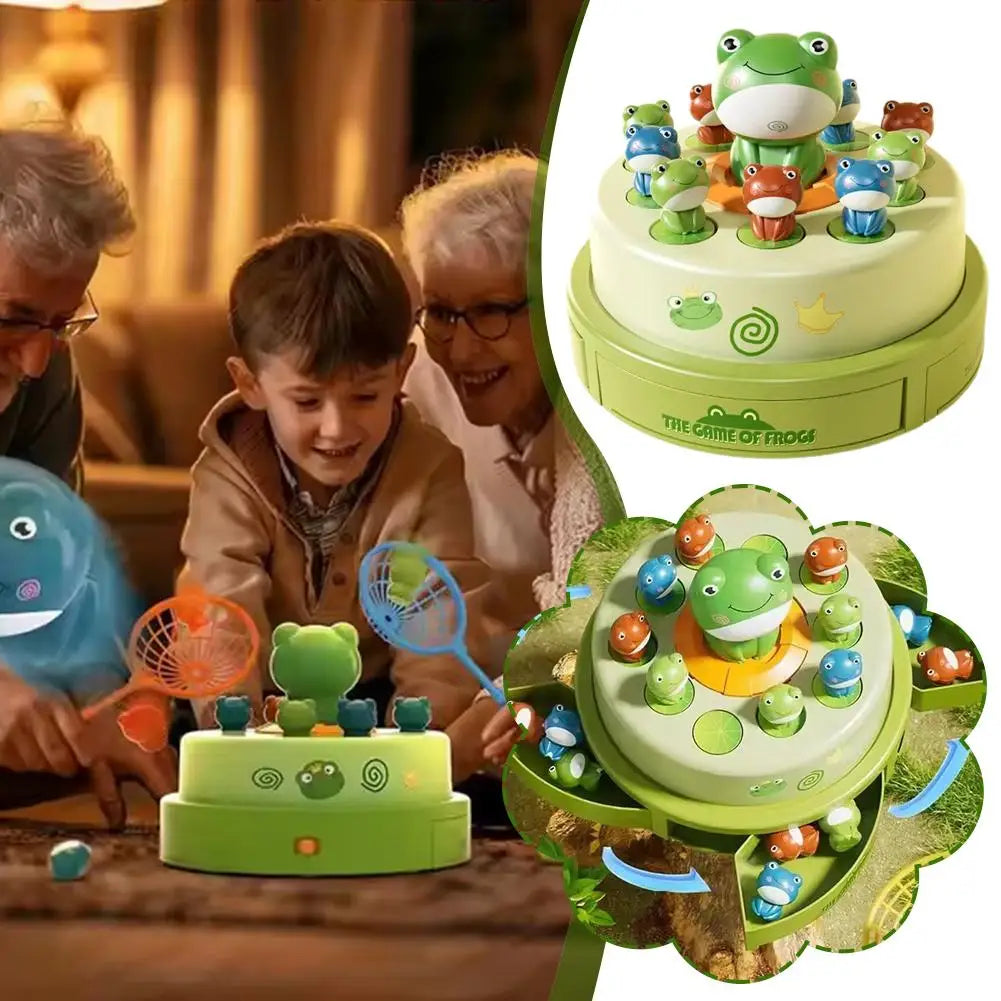 Kid Toy Launch Frog Cartoon Flying Frog Catching Funny Toy Development Sensory Interaction1 2 Players Game Puzzle Toy