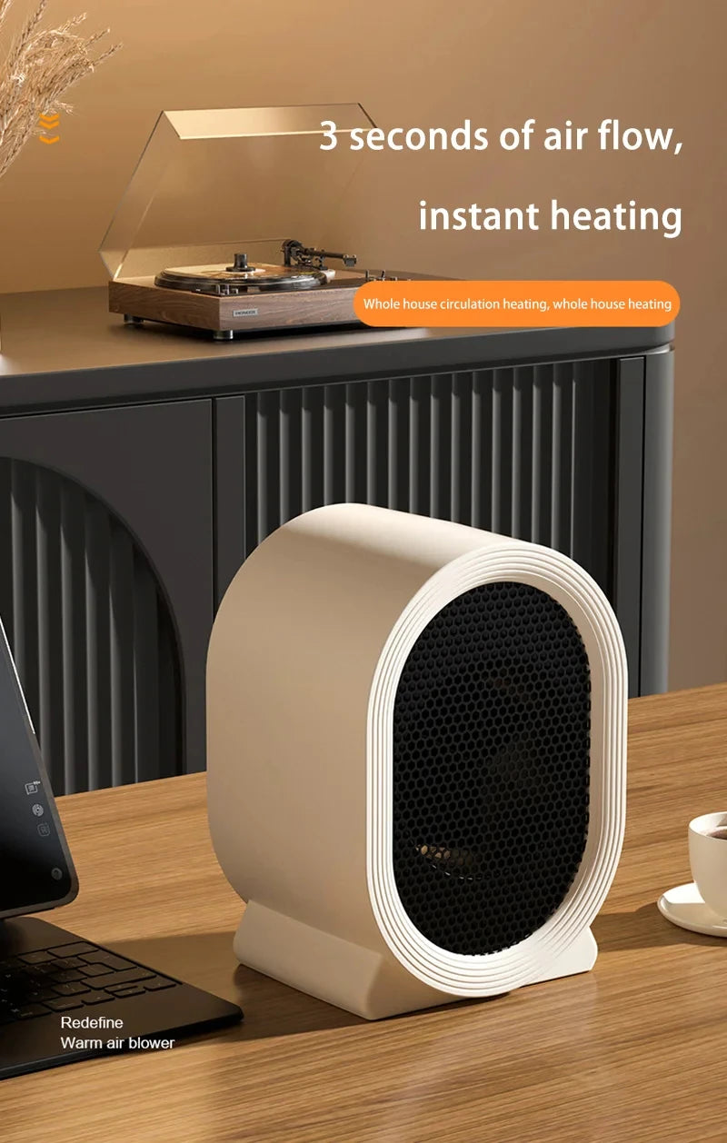 Xiaomi MIJIA Portable Desktop Electric Heater for Home and Office, Mini Warm Air Fan for Desk Use Foot Warmer for Cozy Comfort