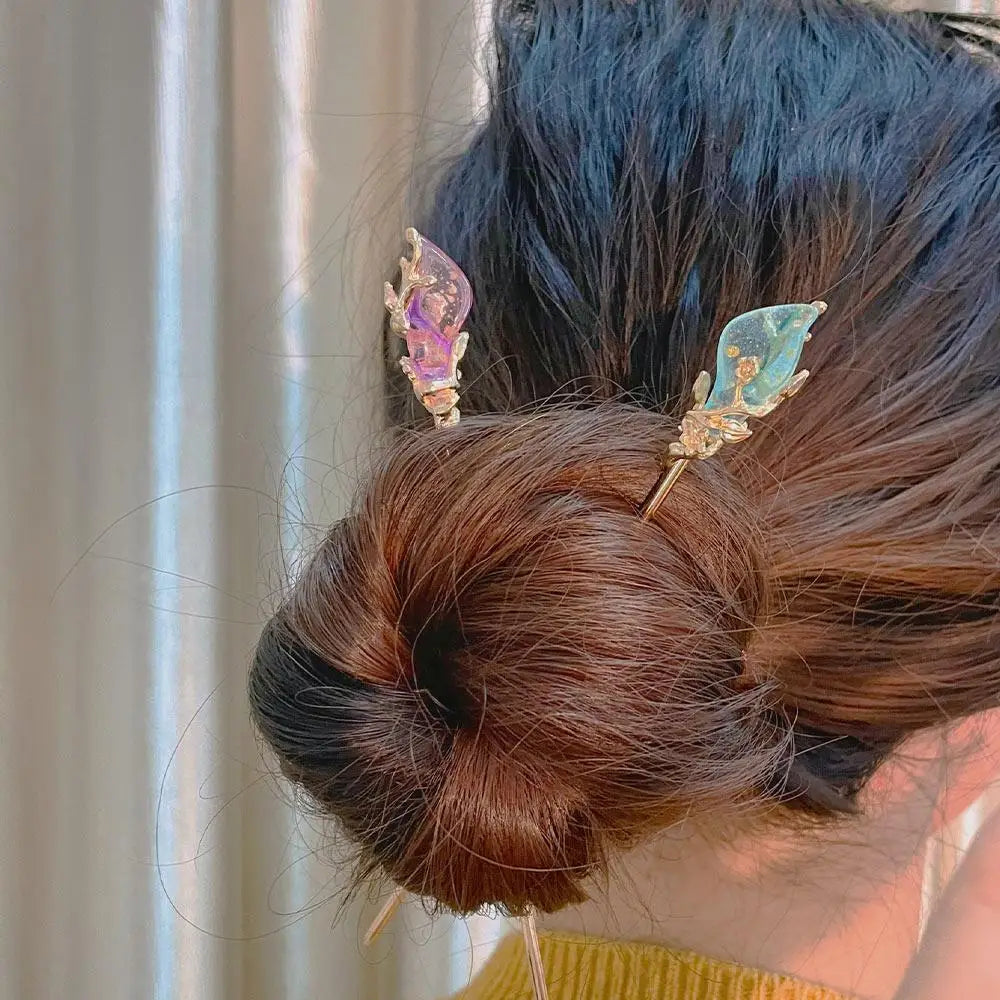 Female Women Hanfu Accessories Rhinestone Chinese Style Metal Hair Accessories Hair Chopsticks Hair Stick Metal Hairpin