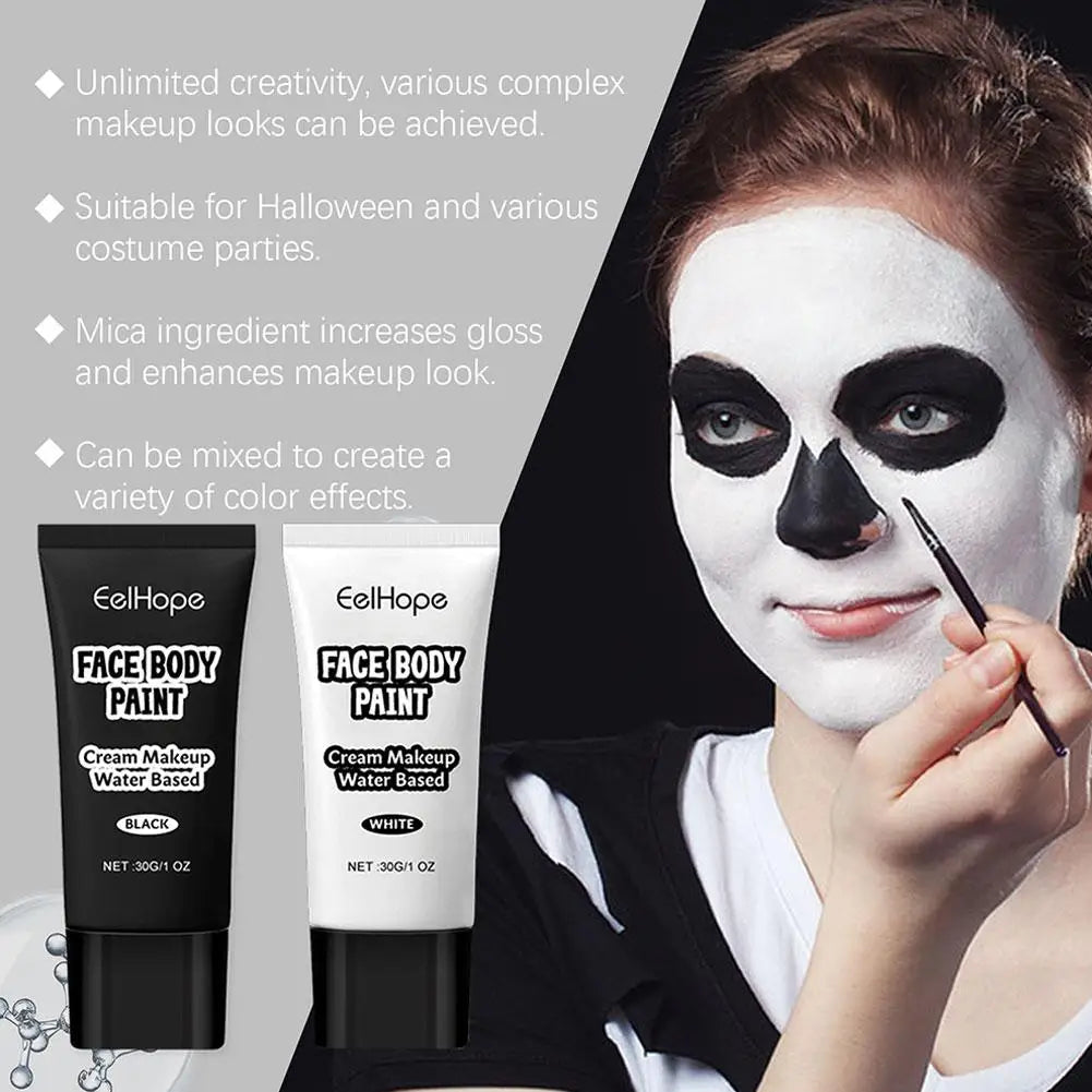 White Makeup Foundation Cream Concealer Halloween Cosplay Make-Up Lasting Cream Cosmetics Halloween Face Long Face White