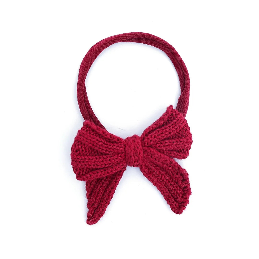 AP New winter Wine Ruby floral bow elegant headband fashion children hairband hair accessories baby clip OEM