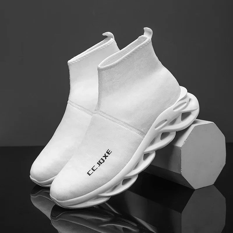 Socks Shoes for Men Black Sneakers Light Breathable Men Runing Shoes Outdoor Platform High Top Men Shoes New Unisex Sport Shoe