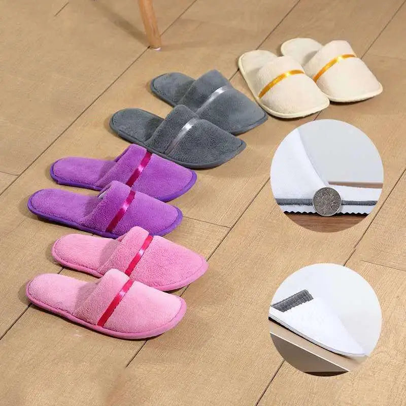 Women Indoor Slippers warm furry Home Slipper Winter Home shoes Women Men House Flat Closed Toe Slides for Bedroom Flip Flops