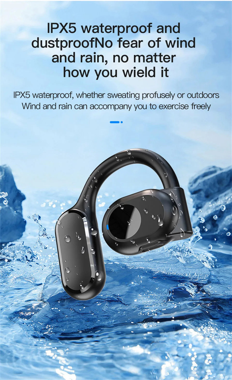 Wireless Headphones Bluetooth Headset With Microphone Bone Conduction Handsfree Noise Canceling Earphones For Driving Audifonos