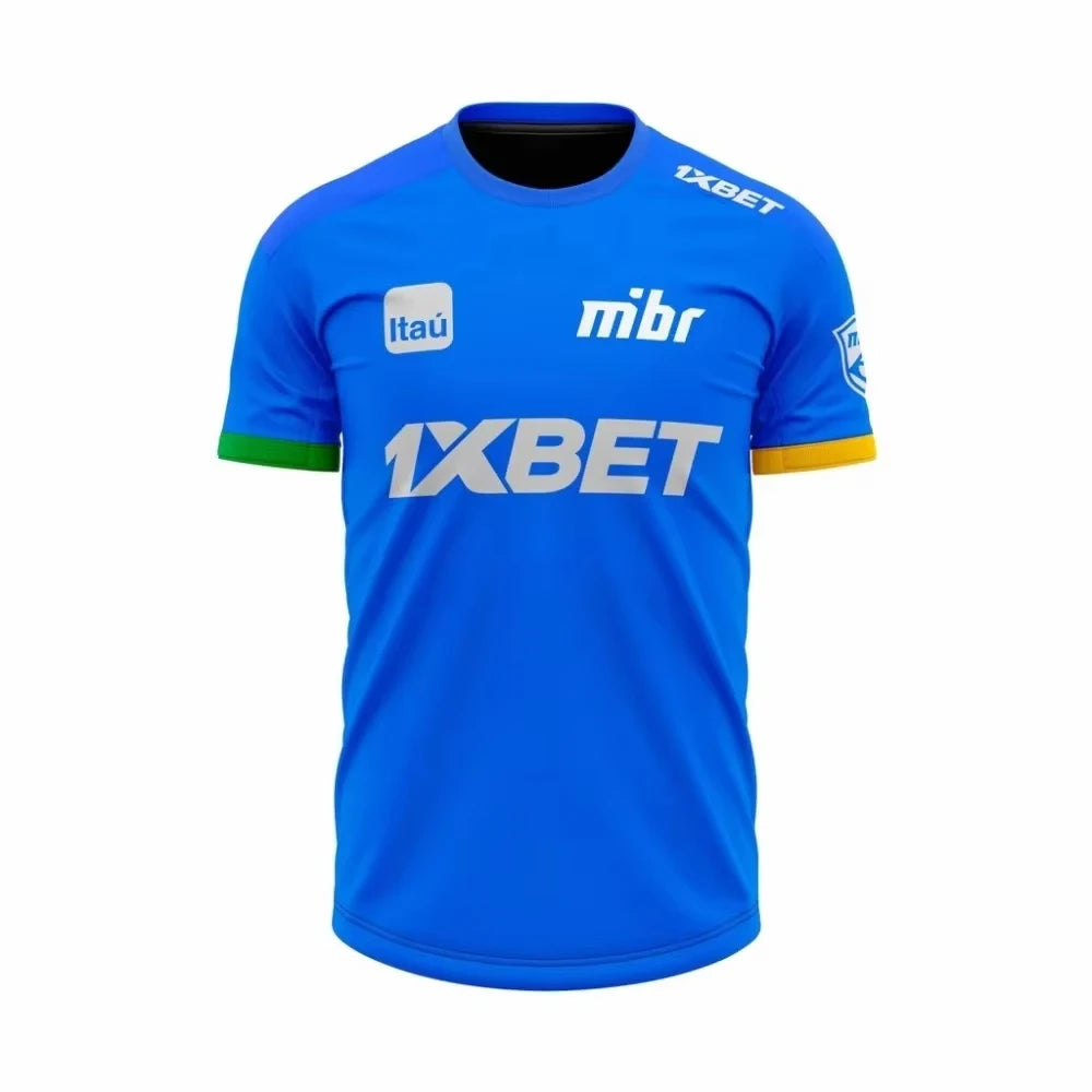 T-shirts For Men Jersey Uniforme MIBR Esports Manto Azul e Dourado 2025 Summer Men Clothes T-shirts For Men Men's Clothing