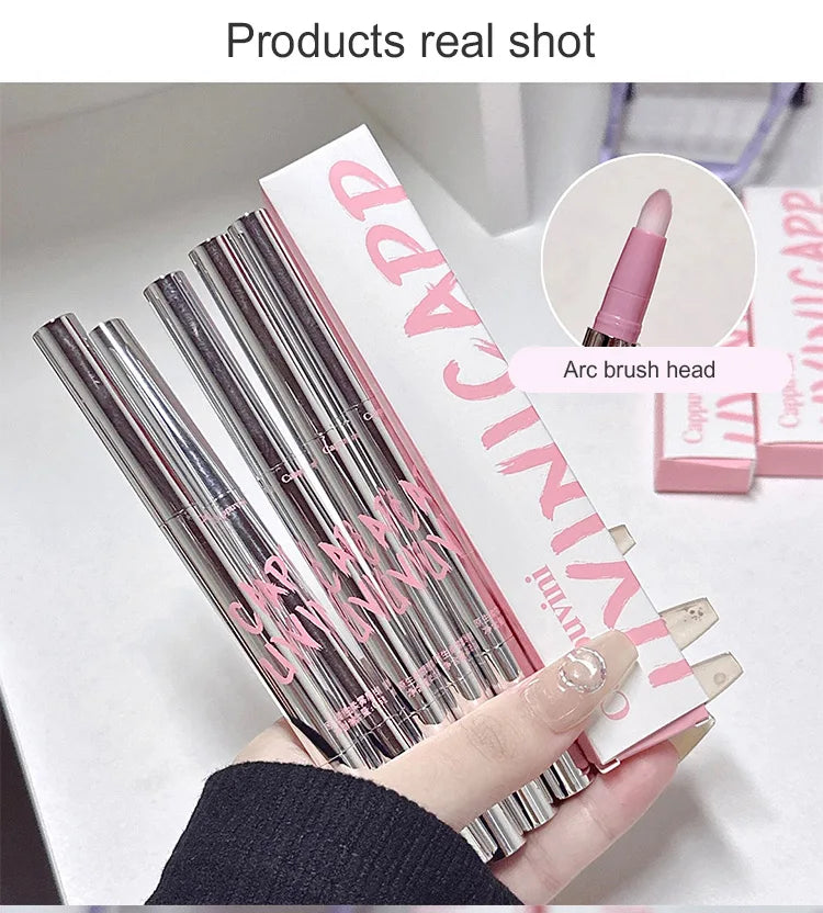 Nude Lip Liner with Lip Brush Cappuvini Korean Style Lip Makeup Long Last Velvet Matte Lipstick