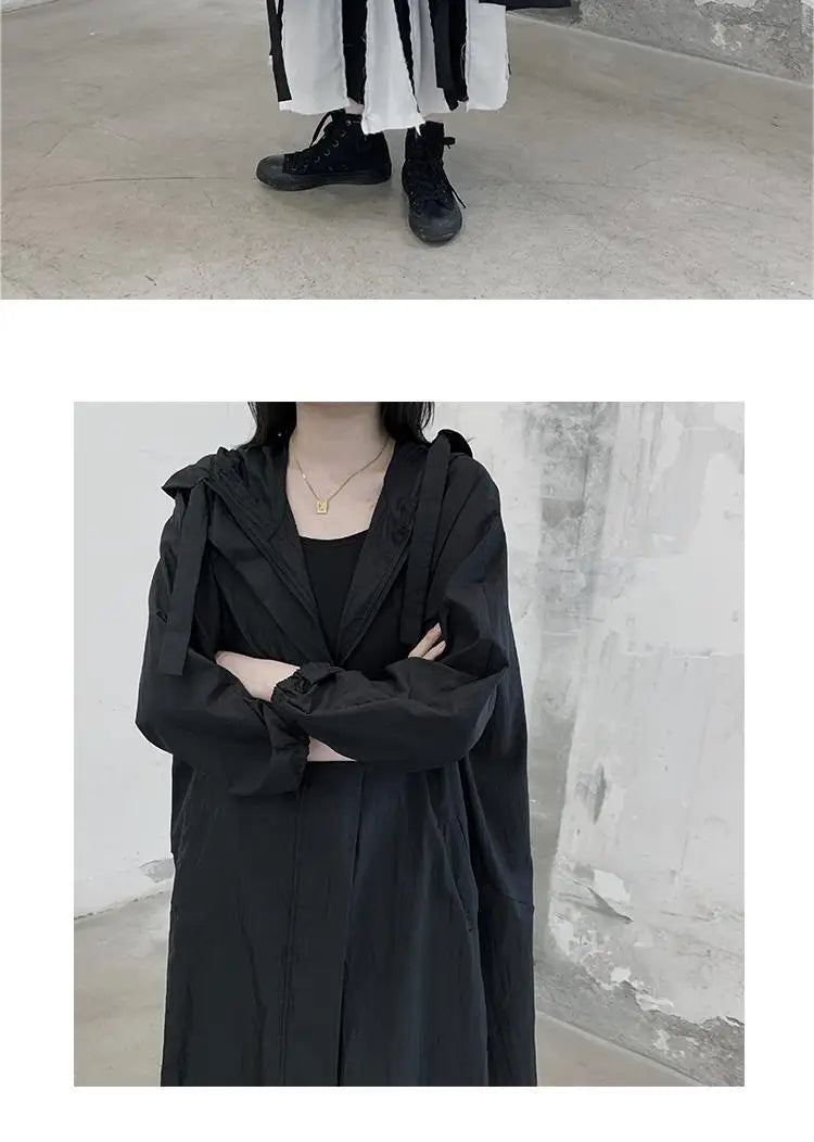 Jackets Women Hooded Chic Solid Breathable Casual Summer Simple Sun-proof Harajuku Long Style Streetwear Baggy Mujer Clothing