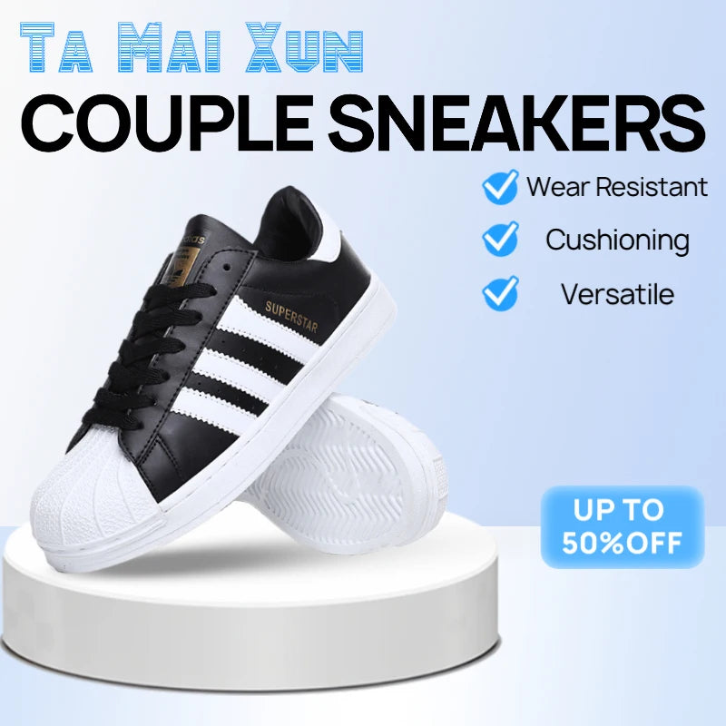 Couple Boardshoes Simple Basics Versatile Comfy Casual Light Walking Shoes New Hot Selling Men Women Student Little White Shoes