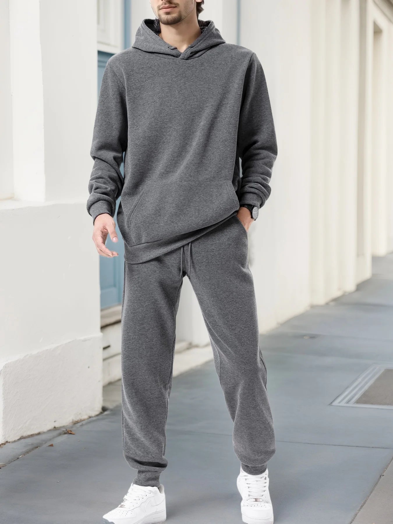 Men Sportswear Sweater Suit Hoodies + Pants Sports Clothing Spring Autumn Sets Jogging Trousers Running Male Tracksuits