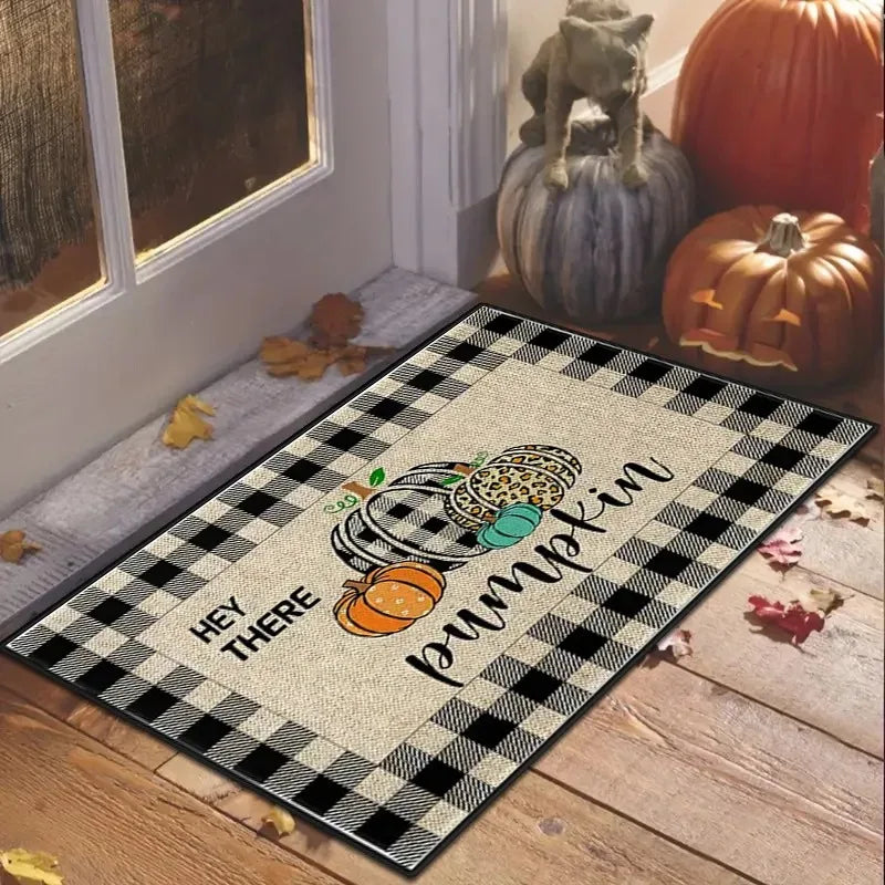 Halloween Day of The Dead Decorative Rug, Durable Home Decor Festive Atmosphere Entrance Door Mat Kitchen Mat