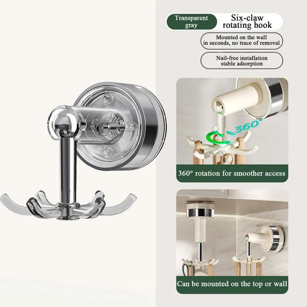 Kitchen Hook  360 Degrees Rotated  360 Degrees Rotated Rotatable Rack Multi-Purpose Hooks For Organizer Storage Spoon Hanger