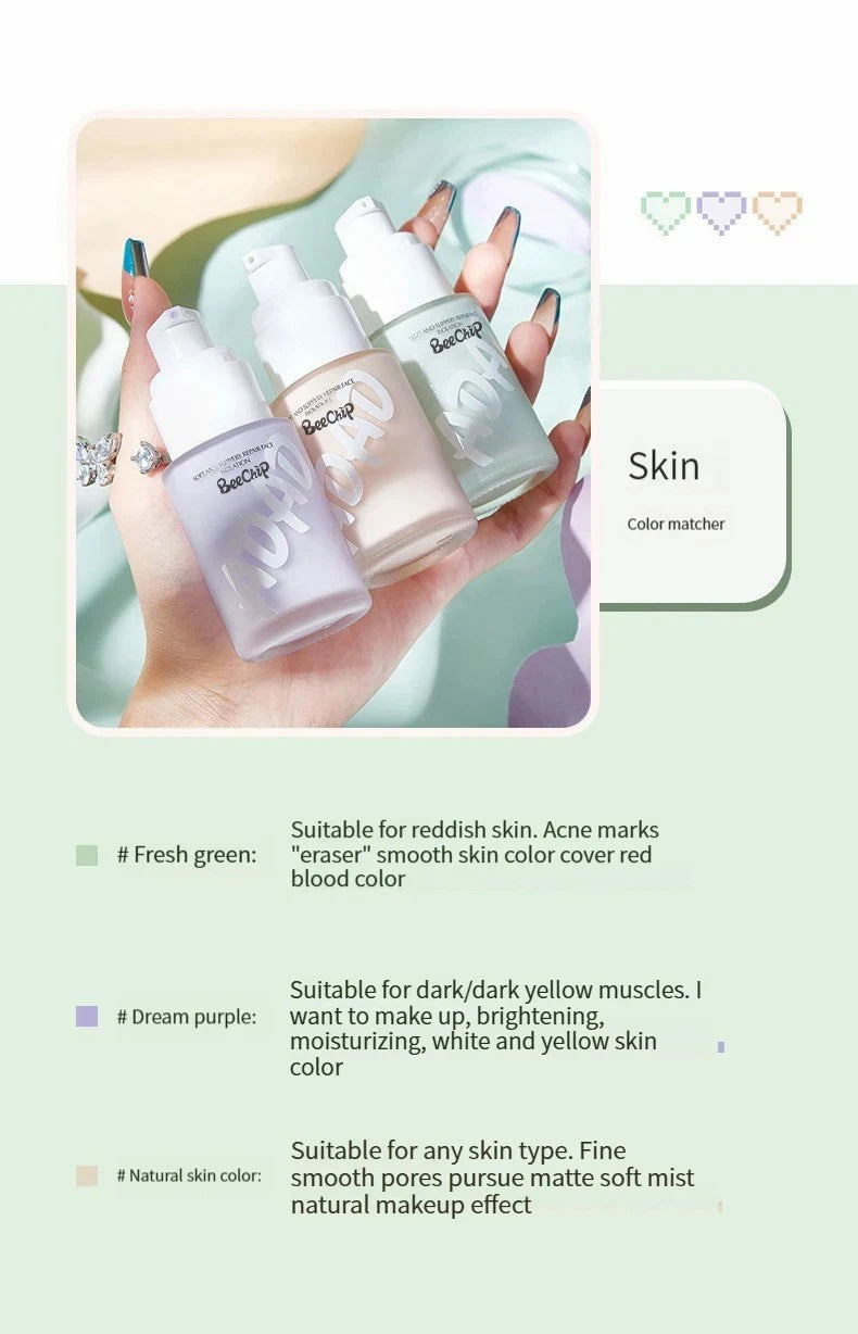 Makeup Primer Isolation Cream Moisturizing Modification Natural Even Skin Tone Long-lasting Concealer Refreshing and Docile