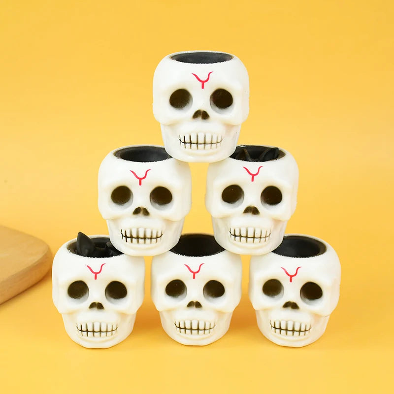 Halloween Pumpkin Relieves Stress Balls Squishy Skull Skeleton Squeeze Horror Toy Fidget Toys Halloween Party Kids Favor Gifts