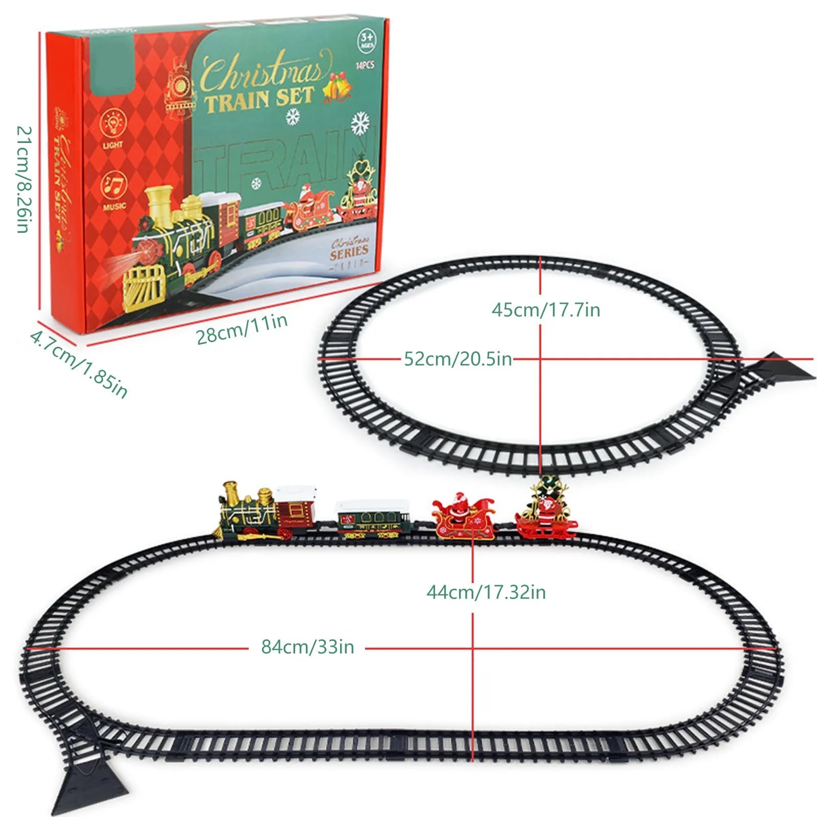 Christmas Train Toys Christmas Realistic Electric Train Set Toys Safe For Kids Gift And Party Home Xmas Tree Decoration