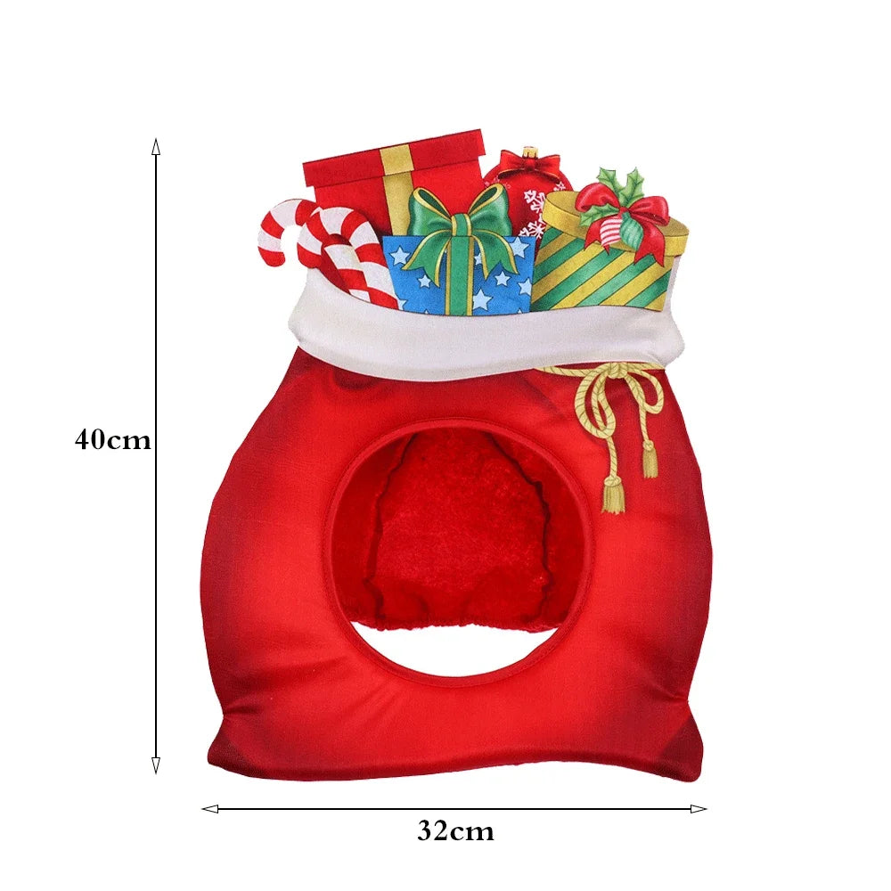 Christmas Funny Hat Novelty Christmas Tree Chips Gift Shaped Mask Cap Headgear Xmas Party Prop New Year Navidad Decoration Favor