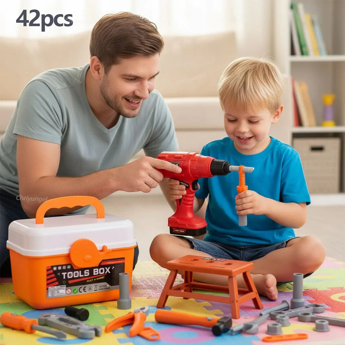Kids Tool Set Toys 38/41/42 PCS Pretend Play Repair Construction Tool Kit for Toddlers Educational Learning Toys Boys Girls Gift
