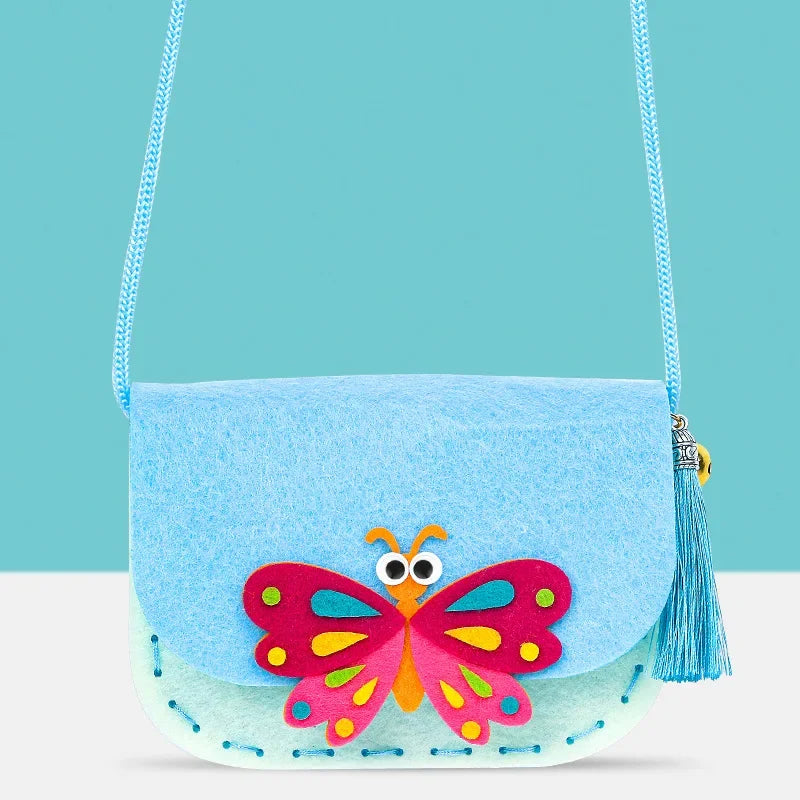 Kid's Handmade DIY Toys Cute Cartoon Animals Cloth BagShape Craft Kits Non-woven Weaving Montessori Aids Early Education