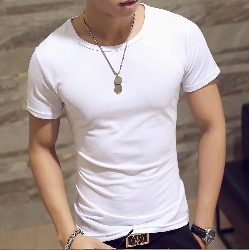 New Top Tees Man T Shirt Fitness T-shirts Mens V Neck Man T-shirt for Male Tshirts 4XL Plus Size Oversized T Shirt  Men Clothing