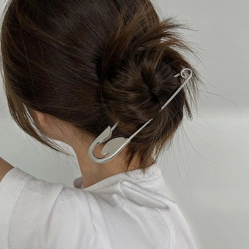New Large Safety Pin Metal Hair Claws Barrettes For Women Girls Hair Accessories Hairclips Hairpins Headwear Gifts