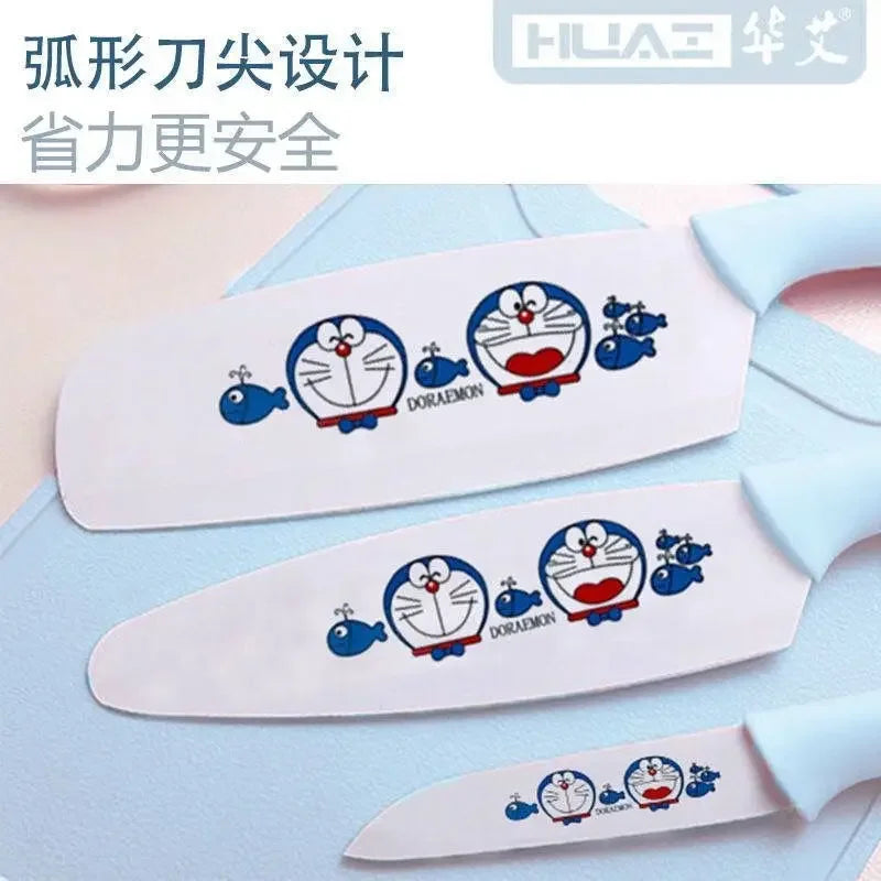 Sanrio  animation peripheral cartoon Kawaii Hello kitty anti-rust kitchen knife cutting board set creative fruit knife wholesale