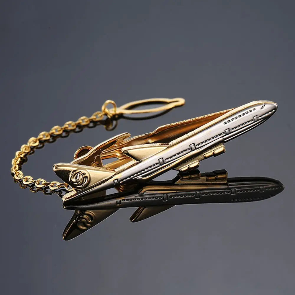 Gentleman Fashion Airplane Shape Accessories Jewelry Wedding Gifts Necktie Clip Shirt Tie Pin Aircraft Clips Men Tie Clip