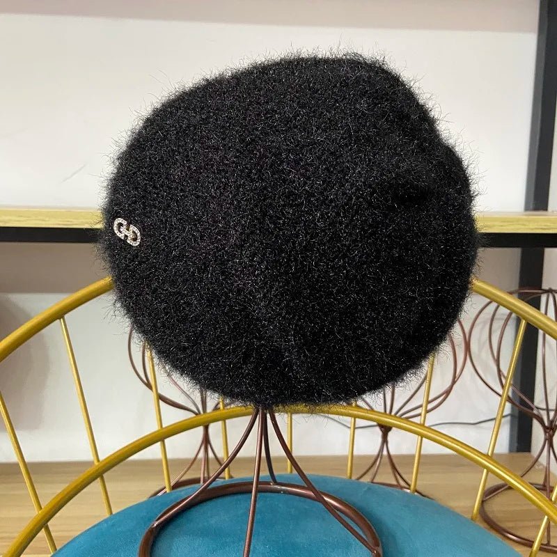 Winter Hats for Women Warm Thick Beanies Girls Outdoor Headwear Knitted Skulls Elastic New Striped Diamond Female Casual Hats