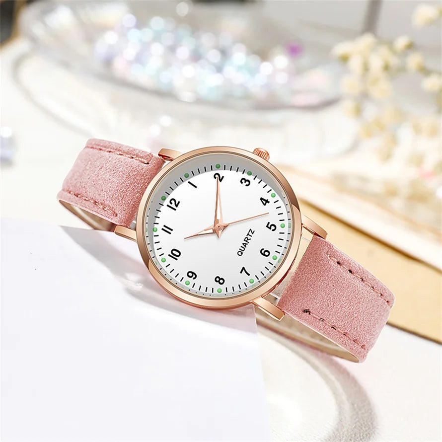 Women Watches  Luminous Leather Bracelet Simple Watch Elegant Fashion Quartz Watch Ladies Wristwatches  Montre Femme Reloj Mujer