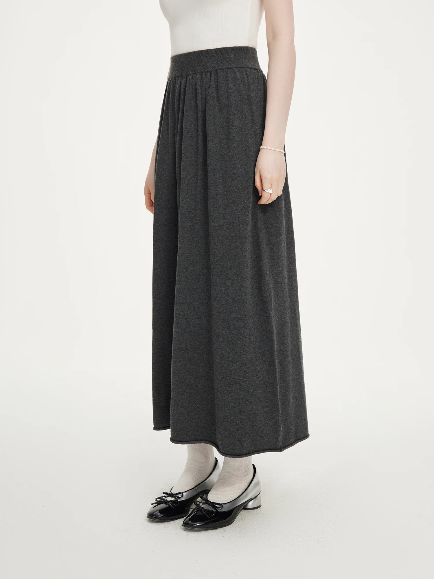 FSLE Wool Knitted Suit For Women 2024 Autumn New Elegant All-match Casual Top Skirts Female Two-pieces Suit 24FS13043 24FS13044