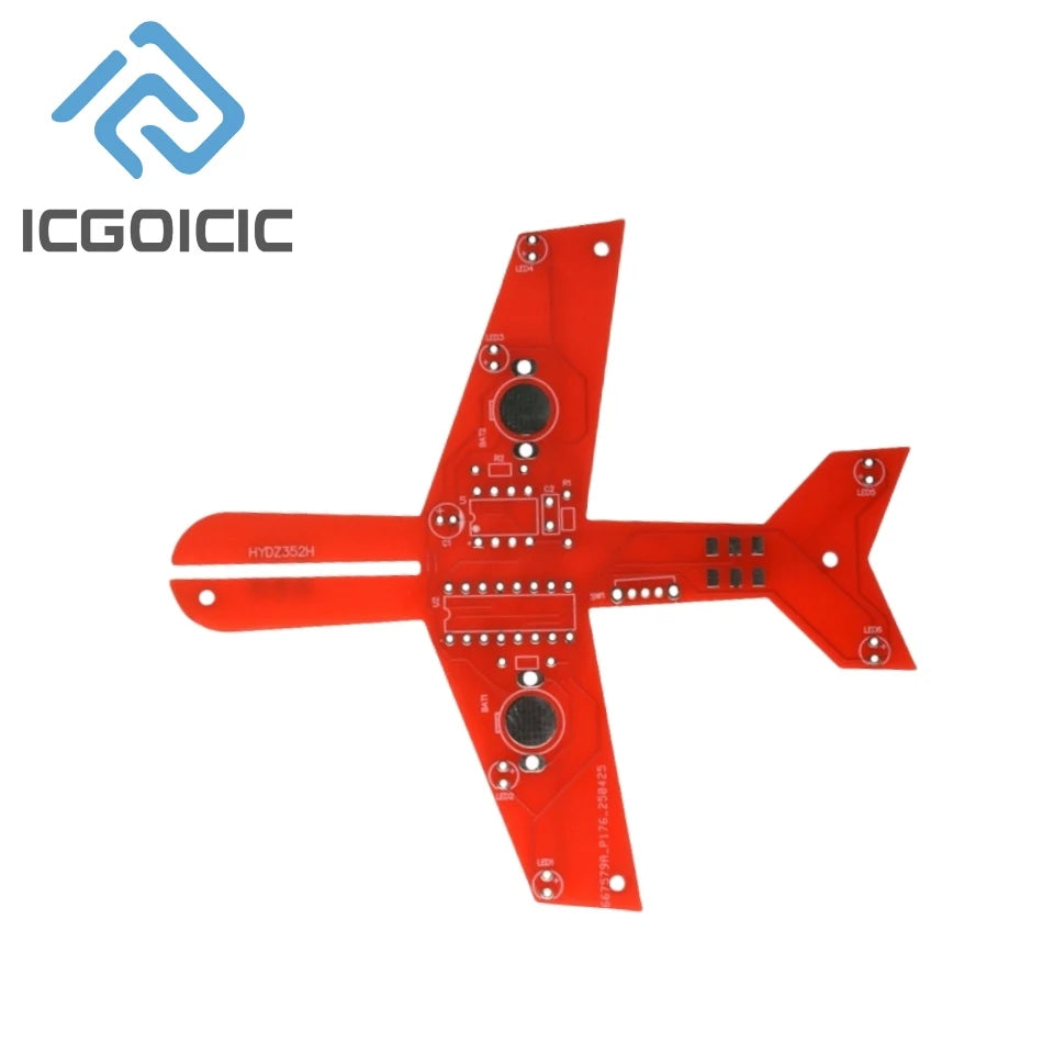 Electronic small aircraft flash circuit making kit LED flow lights DIY welding exercises experimental circuit board parts